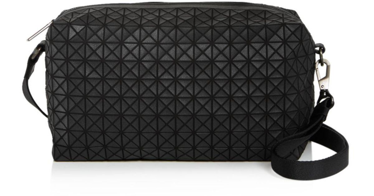 Bao Bao Issey Miyake Canvas Shoulder Saddle Bag in Black for Men Lyst