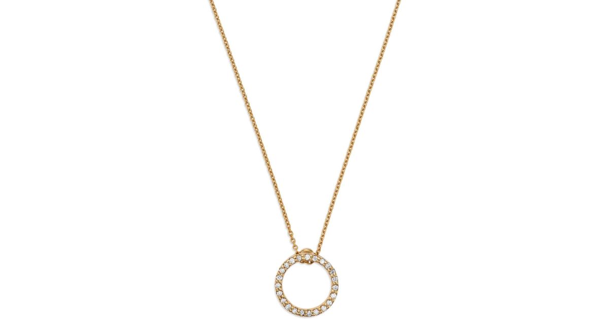Roberto Coin 18k Yellow Gold Princess Tiny Treasures Extra Small Diamond Circle Pendant Necklace