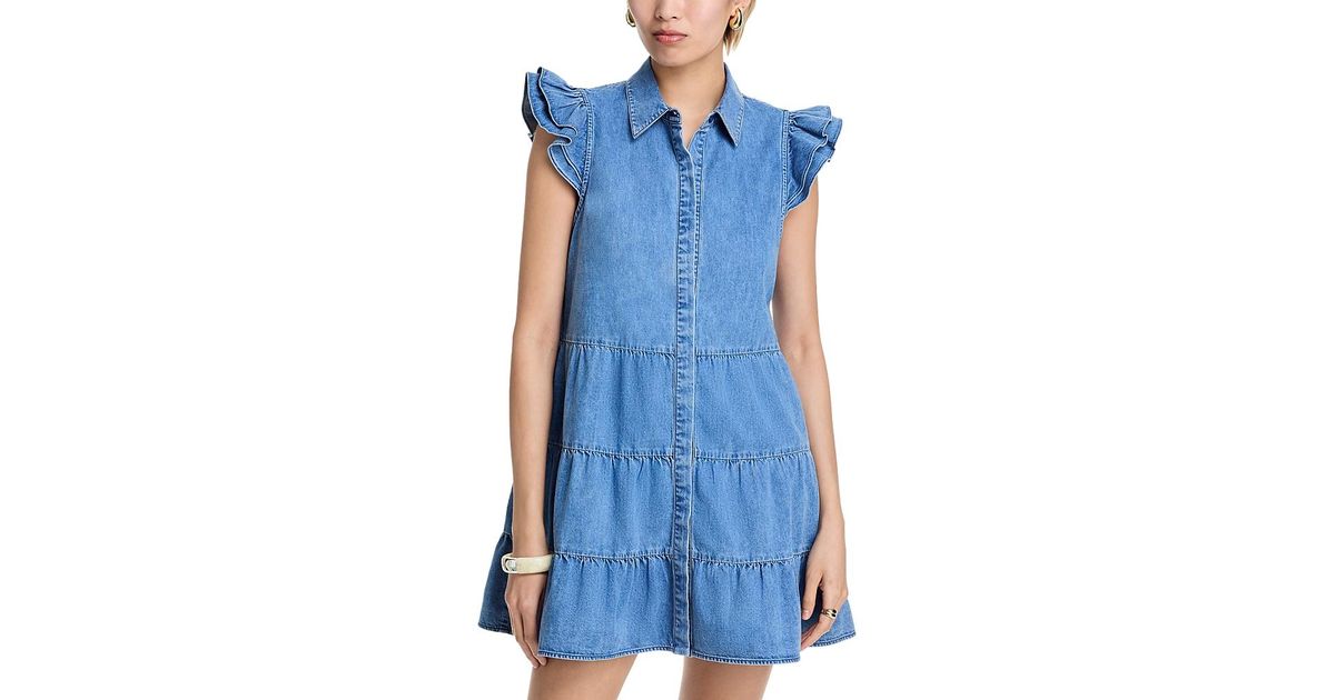 Alice+Olivia■Jem Denim Tiered Mini Dress■ドレス Alice + Olivia Jem Tiered Denim Minidress | Nordstrom