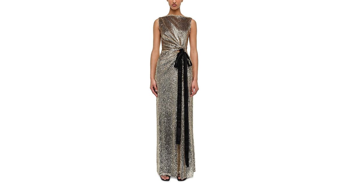 jonathan simkhai sequin draped dress Jonathan Simkhai Felicity Draped Sequin Gown