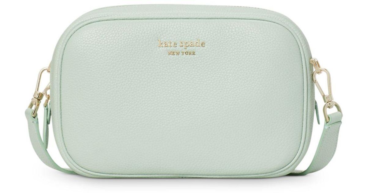 Kate Spade Astrid Medium Pebbled Leather Camera Bag in Crystal Blue