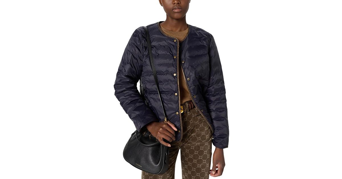 Gerard Darel Micaela Reversible Down Jacket in Blue | Lyst