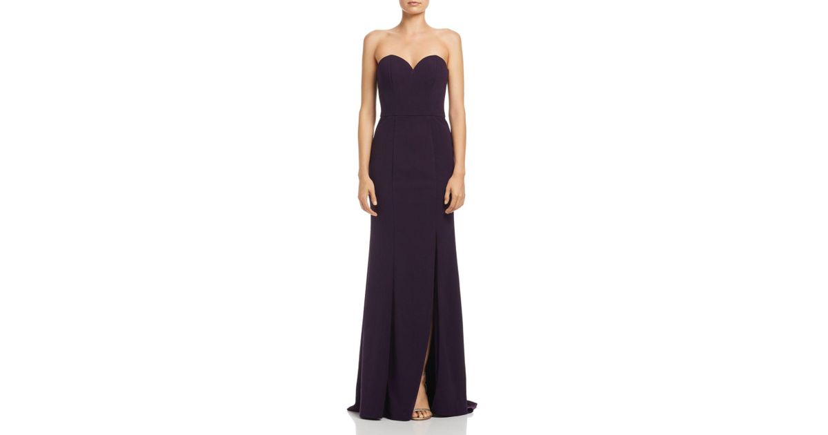 bariano strapless column gown
