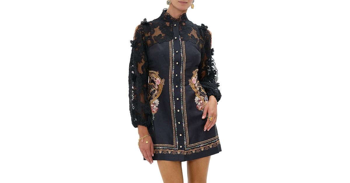 SPLICED LACE MINI DRESS NOBLE ENDEAVOURS