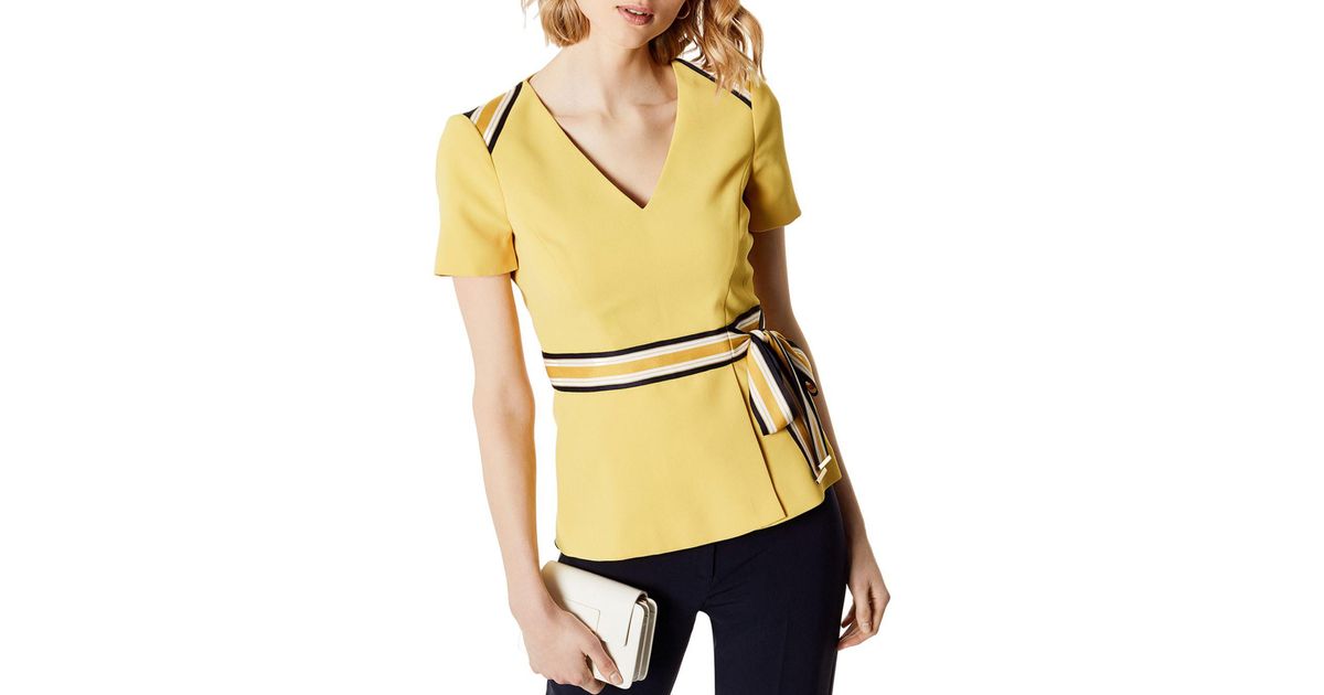 karen millen yellow top