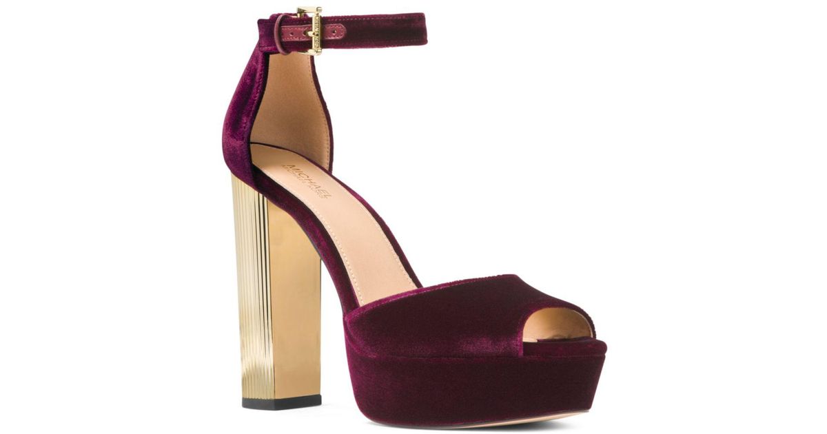 MICHAEL Michael Kors Women's Paloma Platform Sandals in Purple | Lyst