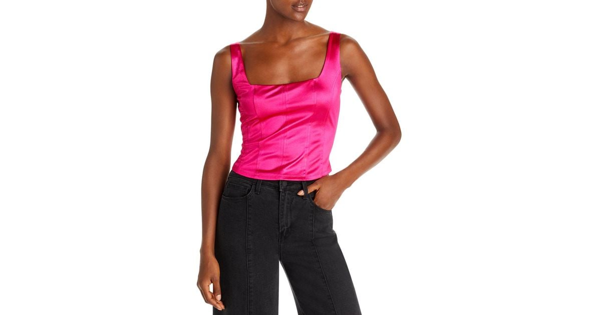 Aqua Synthetic Corset Tank in Hot Pink (Pink) Lyst