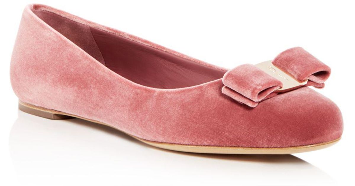 ferragamo velvet flats