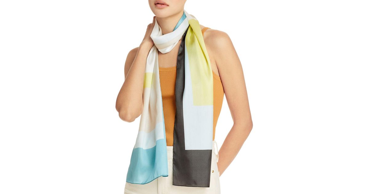 Echo Colorfield Oblong Silk Scarf in 