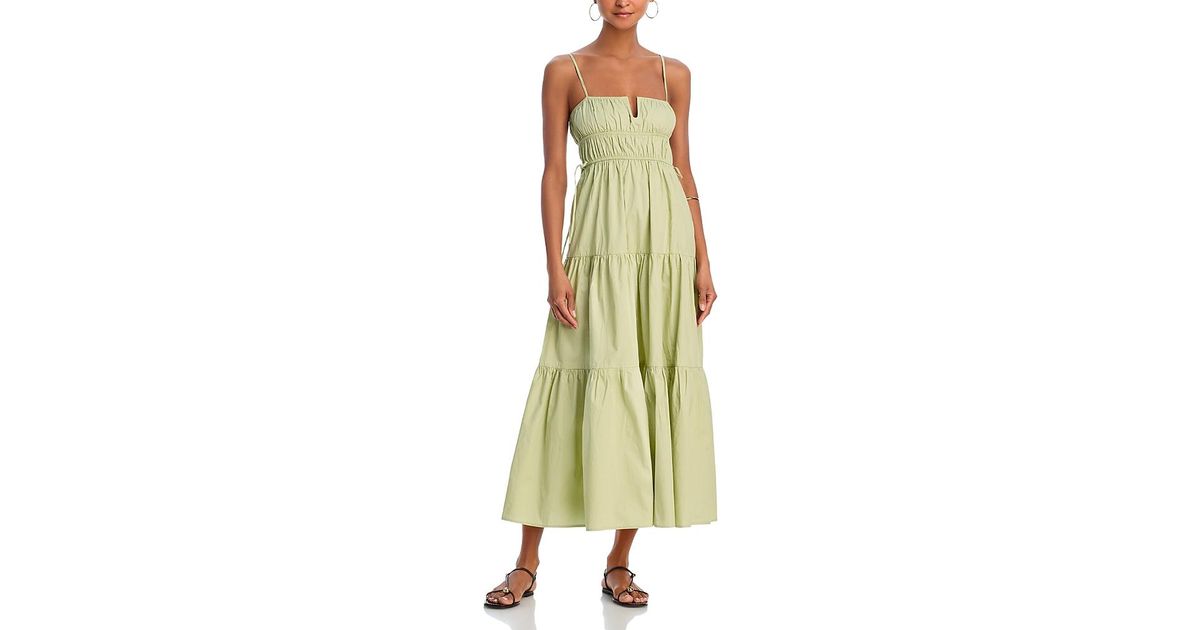 sachin and babi light blue dress MOON RIVER Poplin High-Low Maxi Dress main image 0