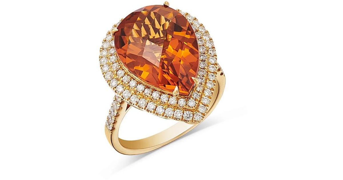 Bloomingdale's Fine Collection Limited Edition Cognac Citrine & Diamond ...