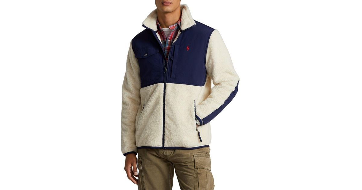 Polo Ralph Lauren Synthetic Wind Blocking Hybrid Jacket in Blue for Men Lyst