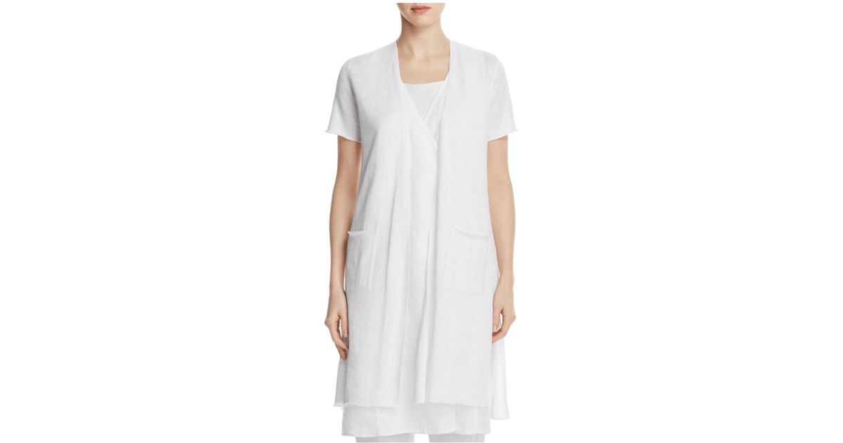eileen fisher short sleeve cardigan