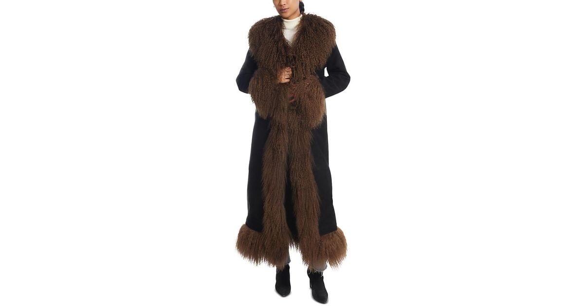 Susanna Chow Dorothy Diamanté Suede Midi Coat