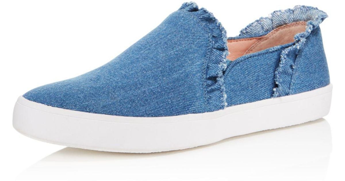 womens denim slip on sneakers