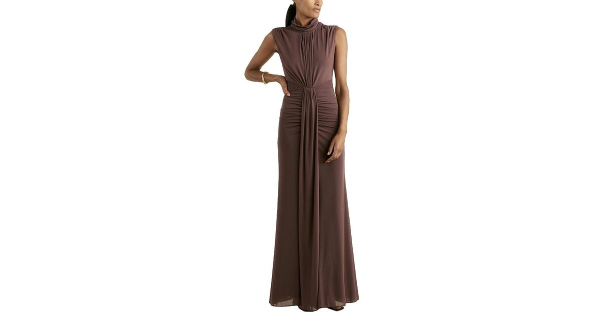 reiss-Taupe-Daniella-Ruched-