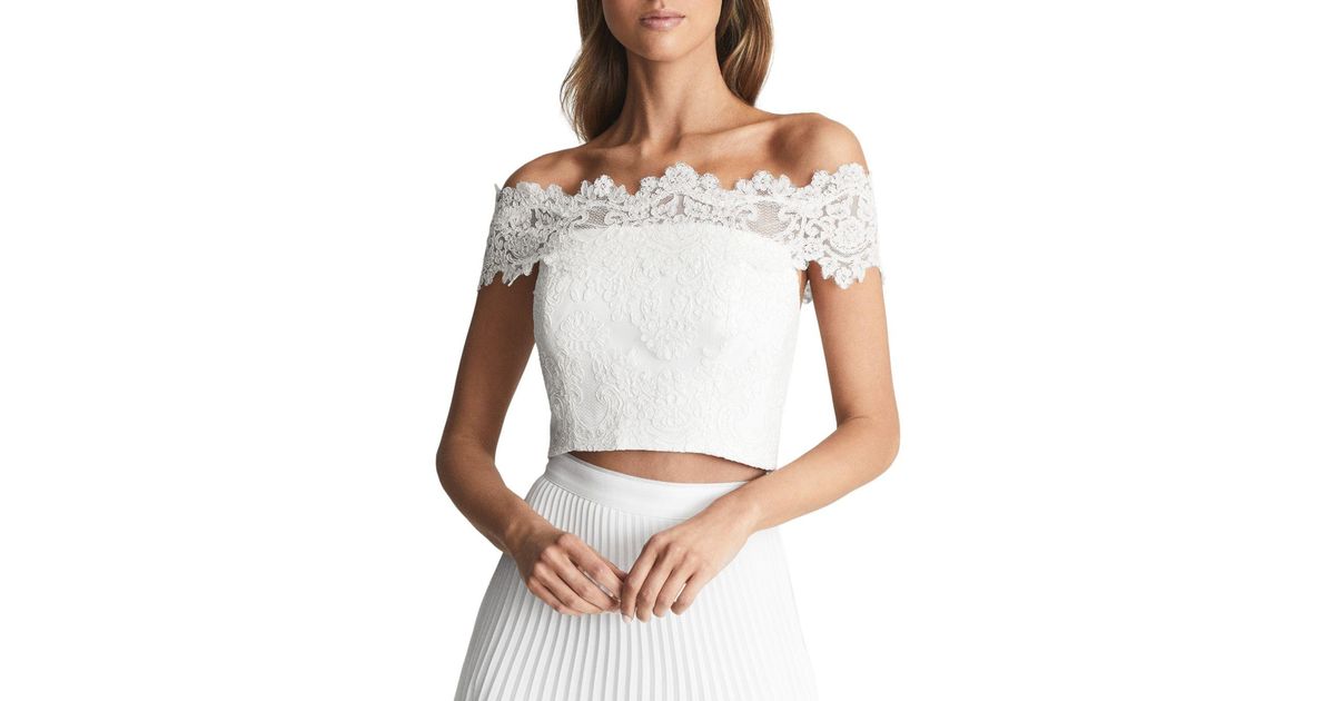 reiss off the shoulder top