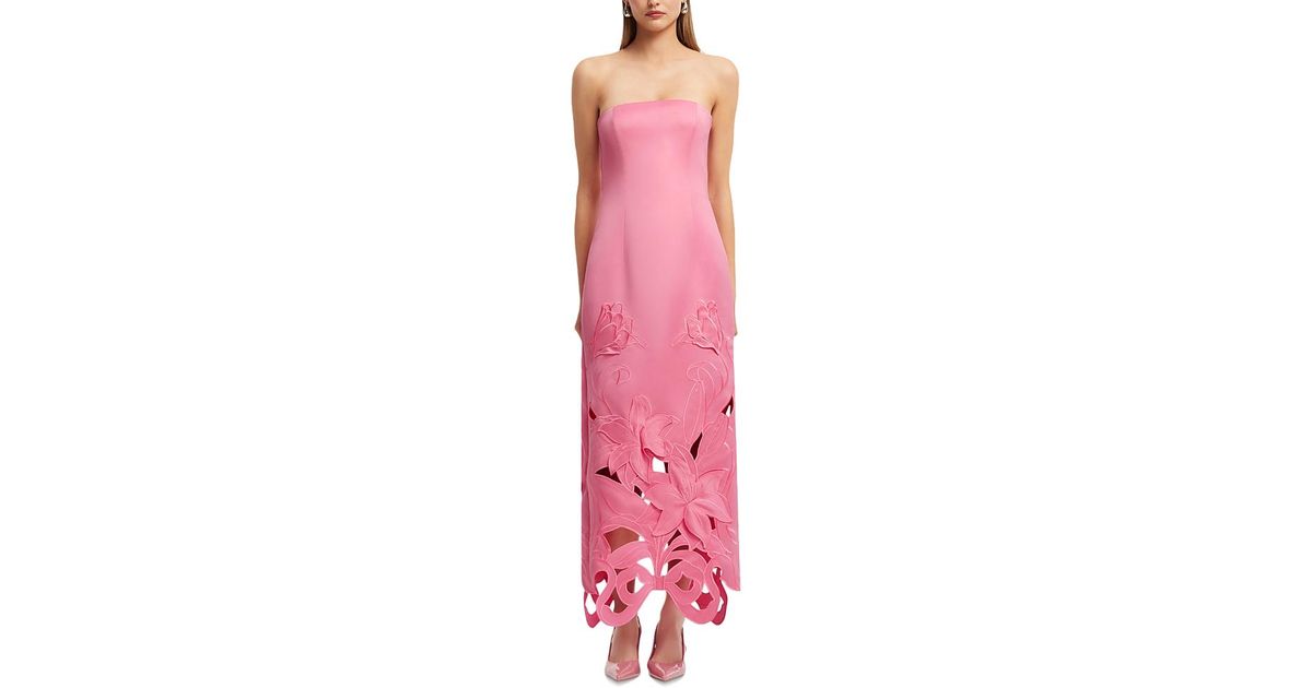 Leo Lin Rayna Appliqué Bustier Maxi Dress