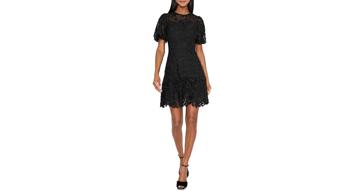 chinese dress ladies Milly Ariel Cady 3D Combo Dress in Black