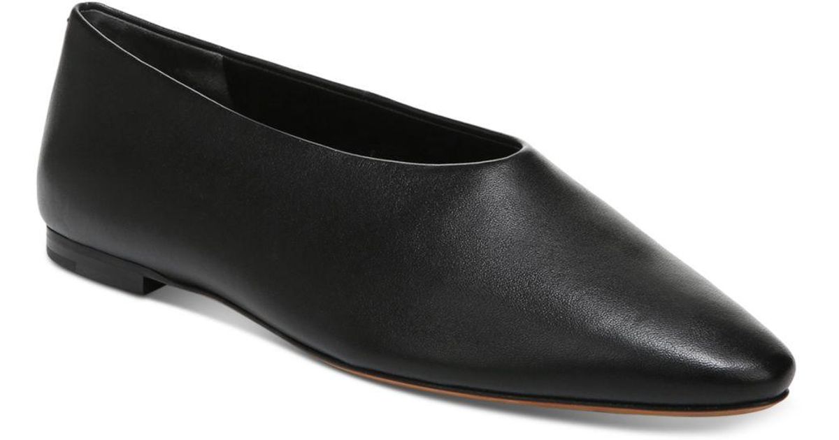 vince behati leather flat