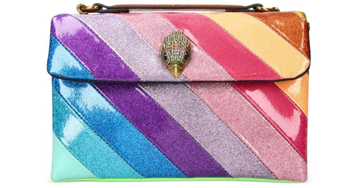 Kurt Geiger Glitter Medium Kensington Crossbody Bag in Purple Lyst Canada