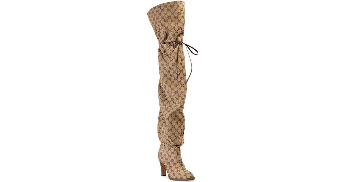 gucci thigh high boots outfit