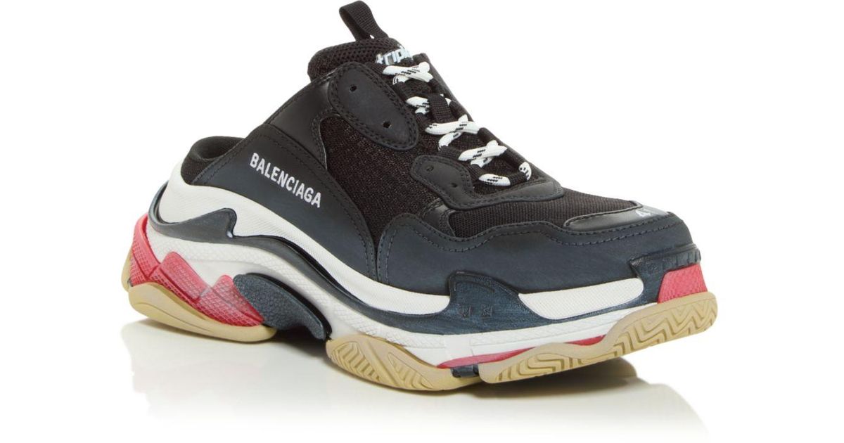 balenciaga shoes black triple s