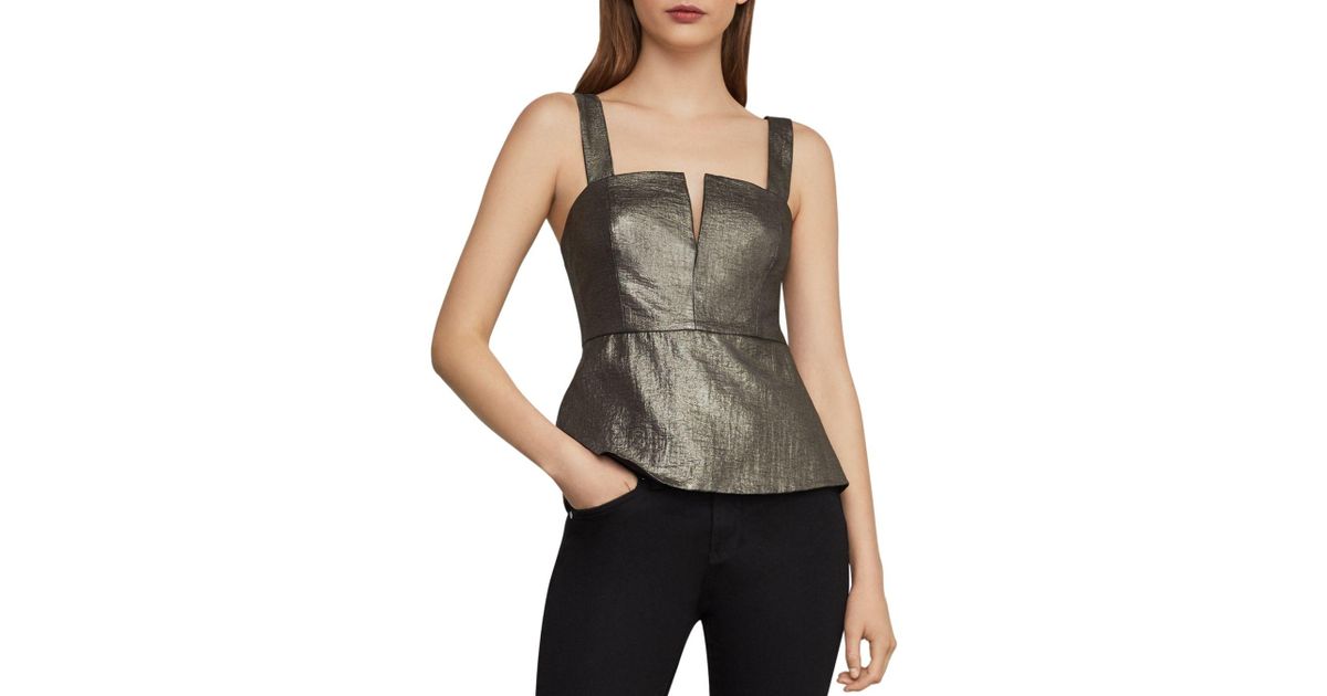 bcbg metallic top