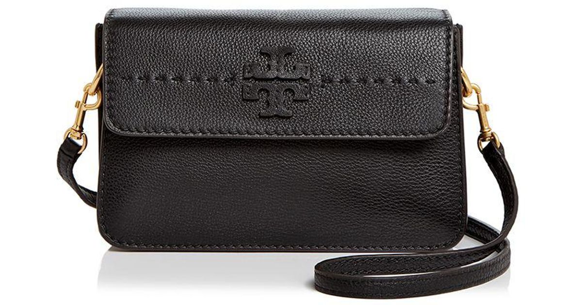 Tory Burch Mcgraw Leather Crossbody in Black Lyst