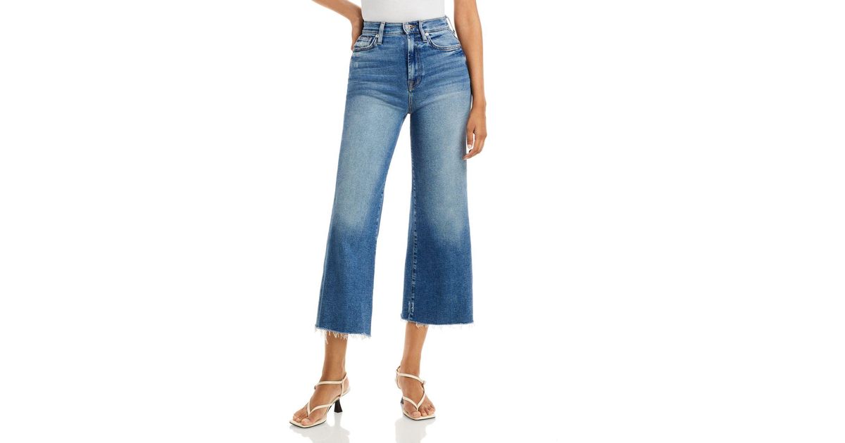 7 For All Mankind Ultra High Rise Cropped Jo Jeans In Light Vintage ...