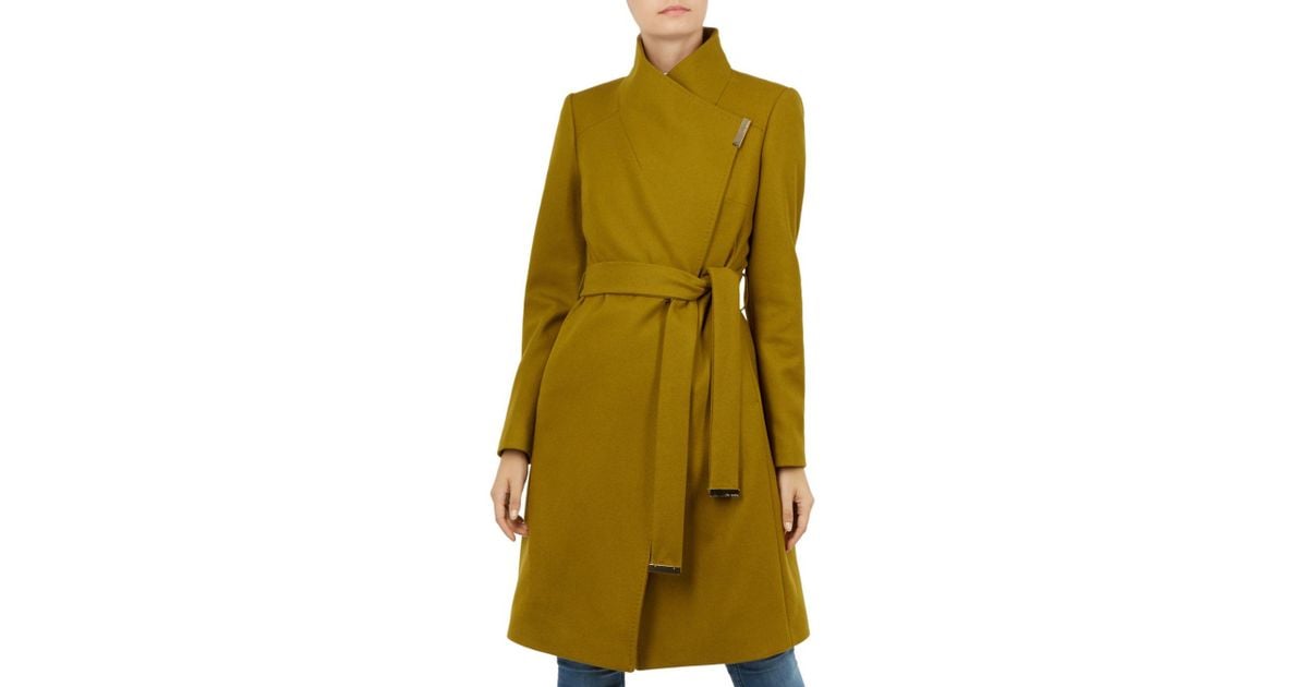 ted baker sandra coat mid green