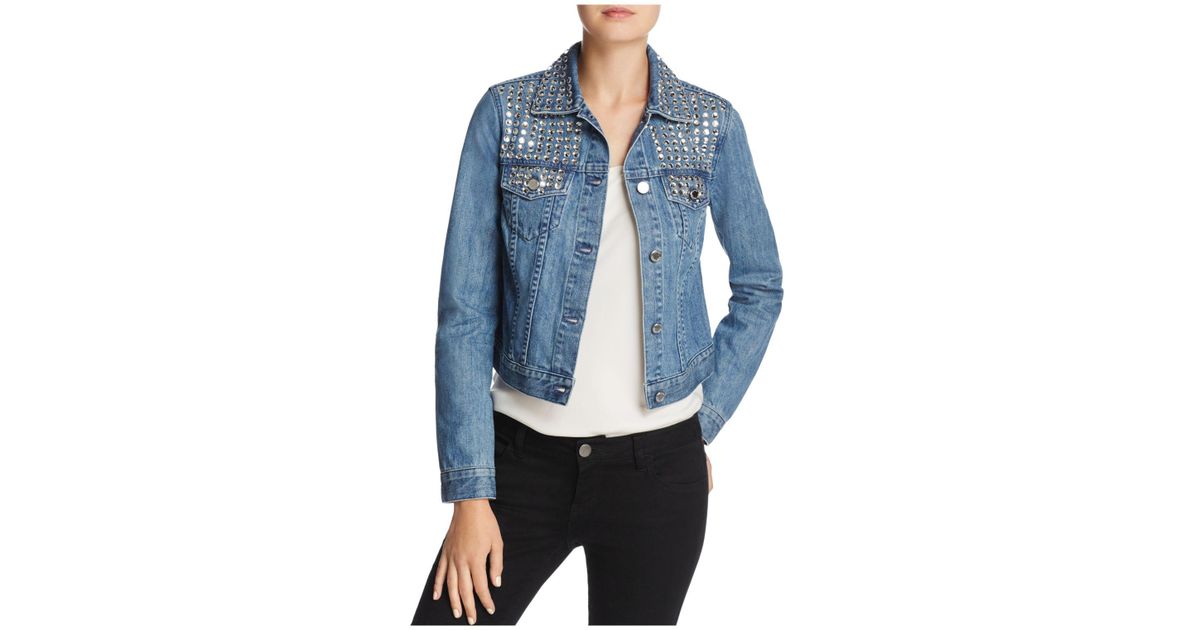 rhinestone embellished jean jacket