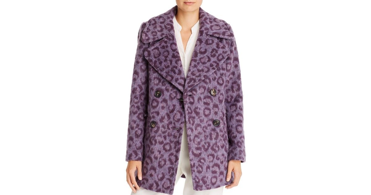 kate spade brushed leopard coat