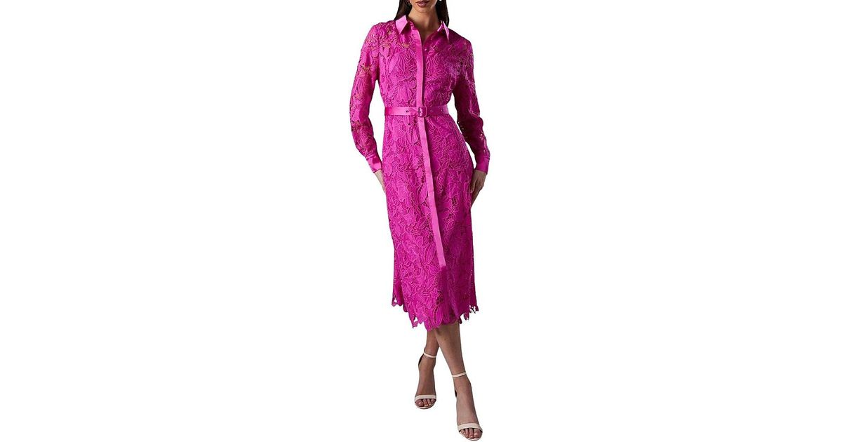 chinese dress ladies The Kylie Dress in Begonia Pink Lace 8 / Begonia Pink Lace