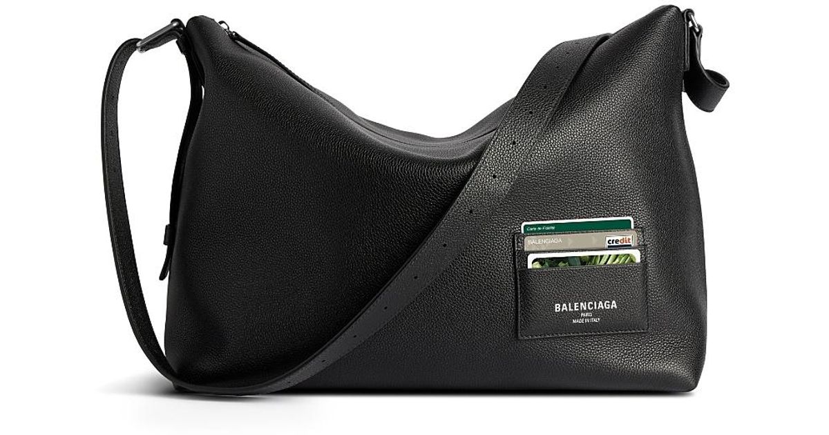 Balenciaga Credit Messenger Bag Large in Black for Men | Lyst