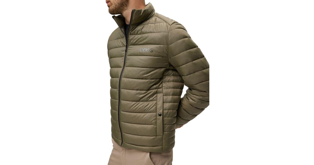 BOSS by HUGO BOSS Calanos Lightweight Puffer Jacket in Green for Men | Lyst
