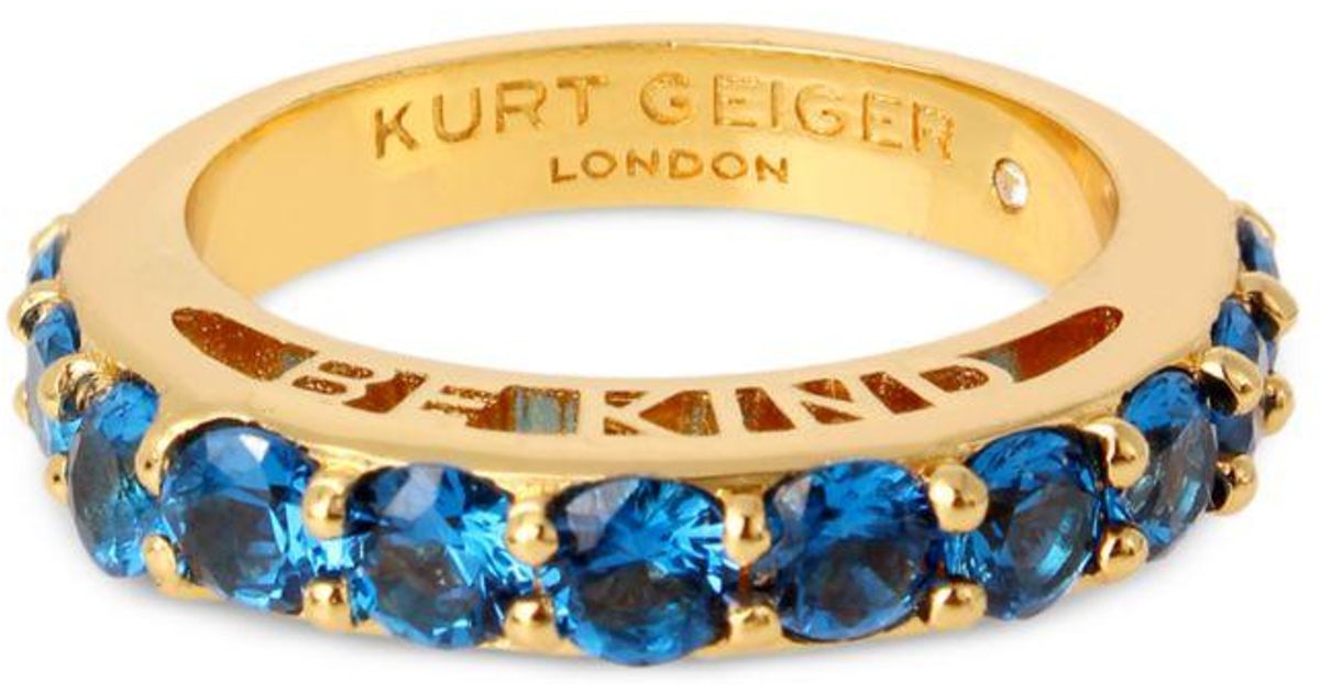 Kurt Geiger Be Kind Crystal Band in Blue - Lyst