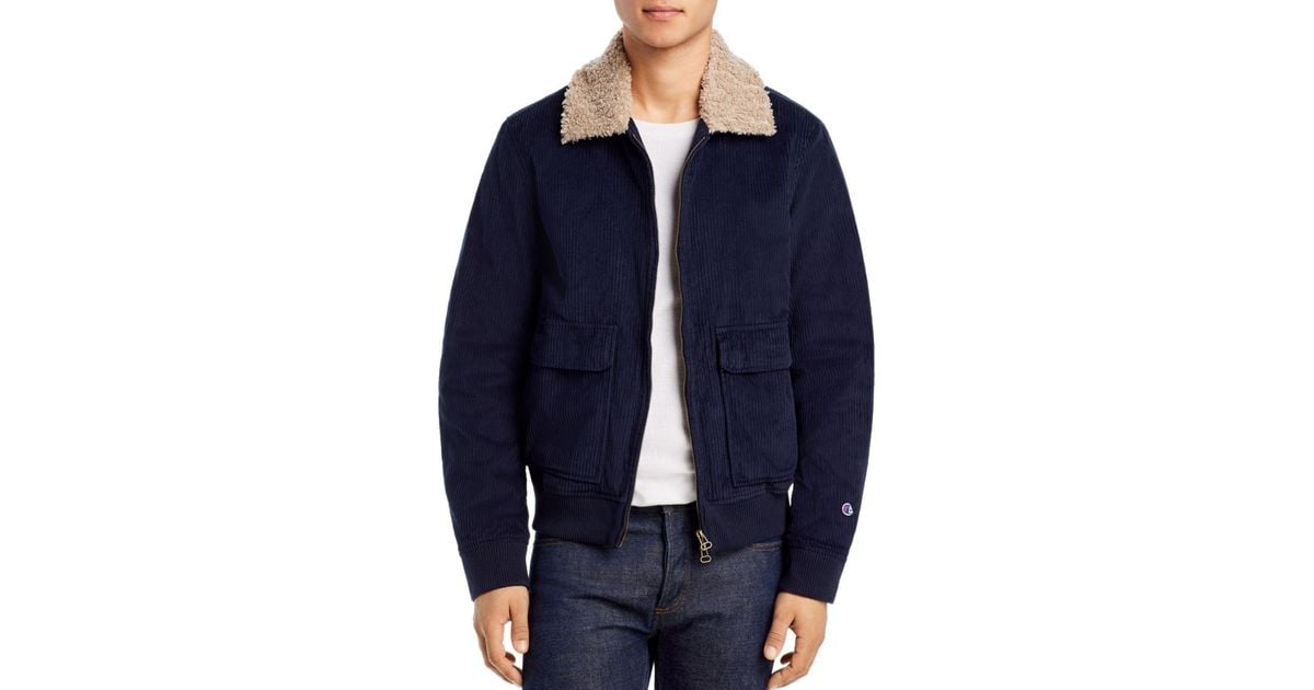 Champion Corduroy Regular Fit Jacket in Navy (Blue) for Men - Lyst