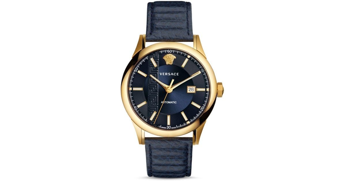 versace blue aiakos automatic watch