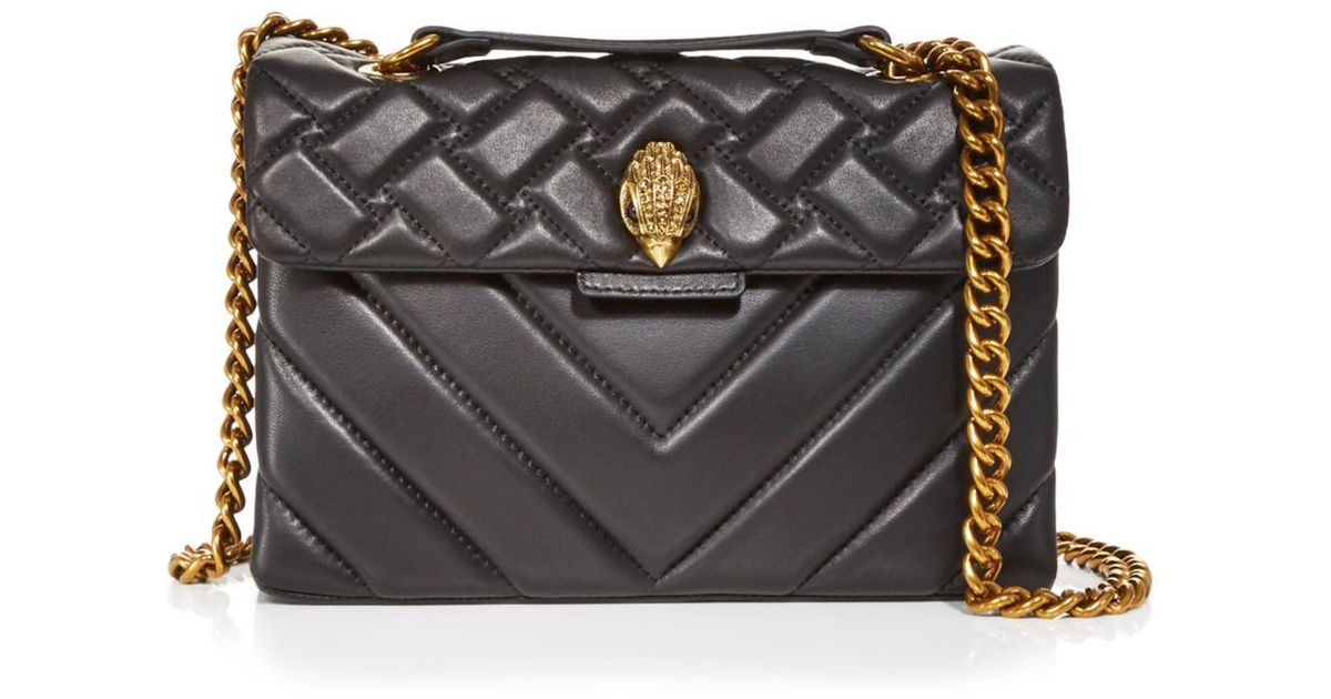 kurt geiger black leather shoulder bolsa