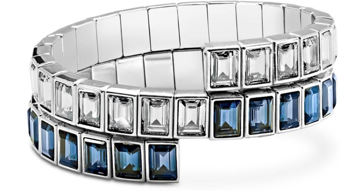 Atelier Swarovski Core Collection Fluid Azzurro Wrap Bracelet - Lyst