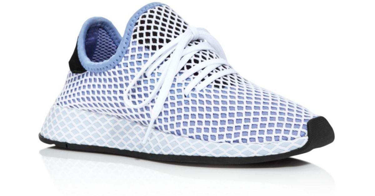 Deerupt Net Lace Up Sneakers in Blue 