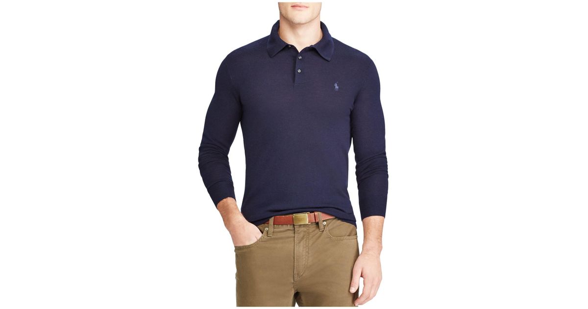 ralph lauren merino wool polo shirt
