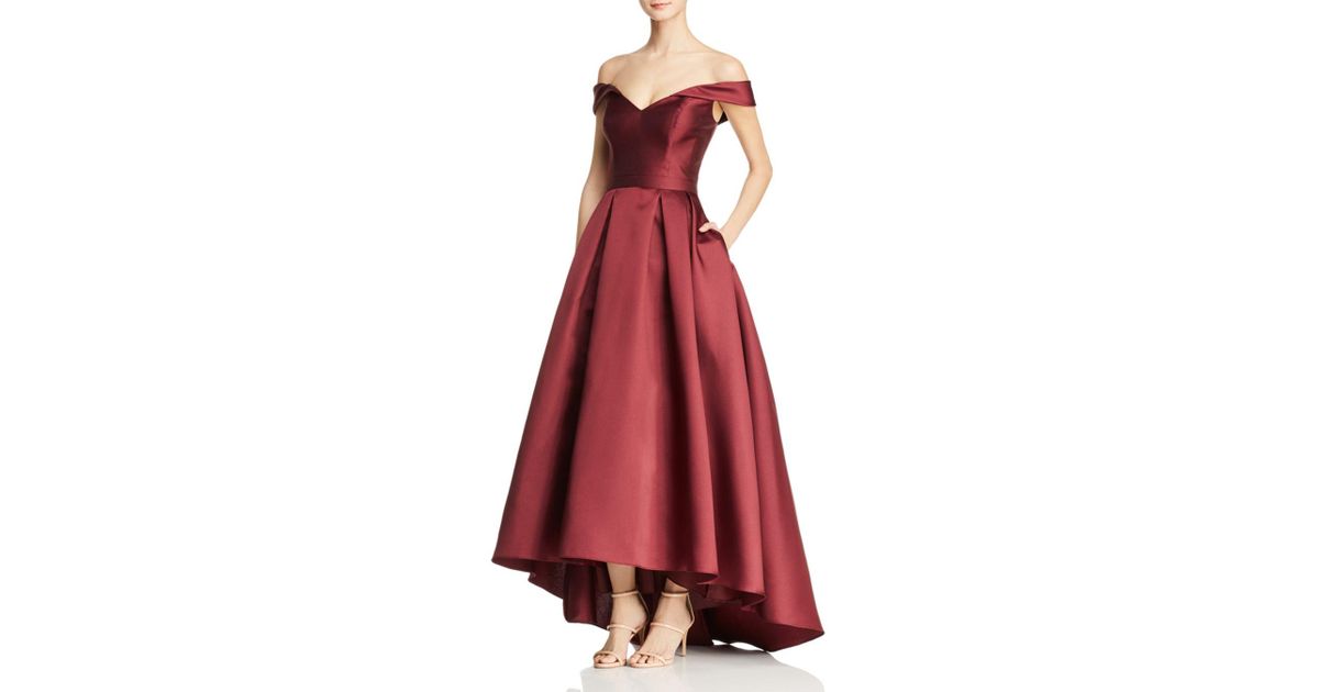 betsy and adam burgundy gown