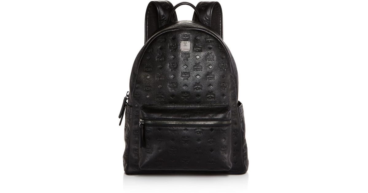 mcm backpack monogram ottomar leather black