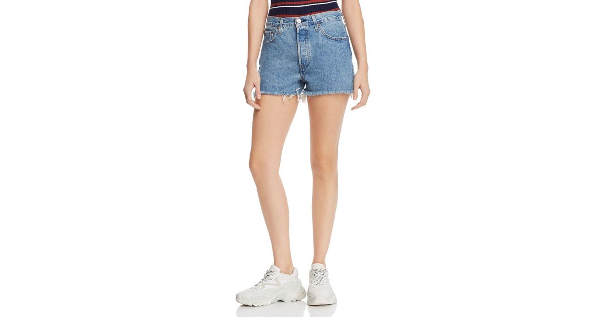 levi's 501 high rise shorts flat broke