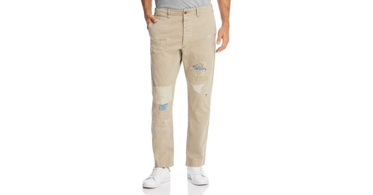 distressed khakis