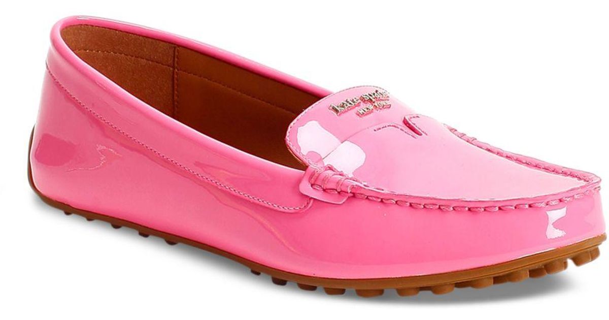 Kate Spade Leather Women's Deck Loafer Flats in Neon Pink (Pink) Lyst