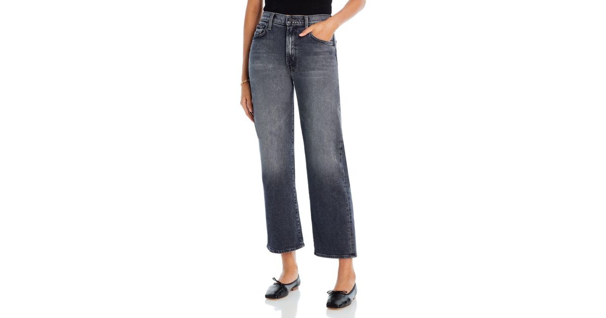 Mother The Rambler High Rise Ankle Straight Jeans In Outta Sight in ...