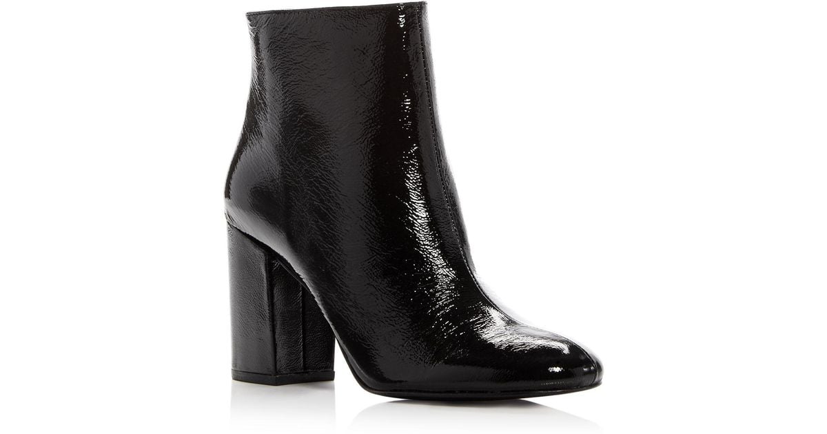 black bootie with block heel